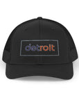 Detroit Hat Embroidered | Orange Blue Detroit Cap | Lowercase Detroit Hat | Detroit Baseball Colors Hat | Minimalist Snapback | Trucker Hat