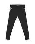 Aotearoa Silver Fern Leggings | Black All-Over Print