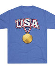 USA Medal Graphic Tee | Patriotic Sports Shirt, 4th of July Apparel