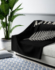 Aotearoa Silver Fern Sherpa Fleece Blanket | New Zealand Maori Koru Design