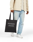 Probably Snacks Tote Bag | Canvas Grocery Market Bag
