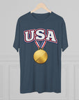 USA Medal Graphic Tee | Patriotic Sports Shirt, 4th of July Apparel