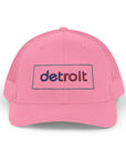 Detroit Hat Embroidered | Red Blue Detroit Cap | Lowercase Detroit Hat | Detroit Basketball Colors Hat | Minimalist Snapback | Trucker Hat
