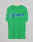 Copy of Detroit Blue & White Triblend T-Shirt | Old English Detroit Tee | Super Soft Vintage Detroit Shirt | Detroit Streetwear | Motor City Tee