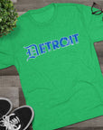 Copy of Detroit Blue & White Triblend T-Shirt | Old English Detroit Tee | Super Soft Vintage Detroit Shirt | Detroit Streetwear | Motor City Tee