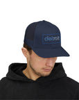 Detroit Embroidered Hat | Blue and Silver Cap | Detroit Football Hat | Minimalist Detroit Hat | Snapback Trucker Cap Gift