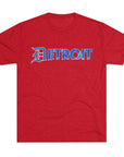 Copy of Detroit Blue & White Triblend T-Shirt | Old English Detroit Tee | Super Soft Vintage Detroit Shirt | Detroit Streetwear | Motor City Tee