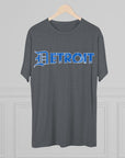 Copy of Detroit Blue & White Triblend T-Shirt | Old English Detroit Tee | Super Soft Vintage Detroit Shirt | Detroit Streetwear | Motor City Tee