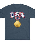 USA Medal Graphic Tee | Patriotic Sports Shirt, 4th of July Apparel
