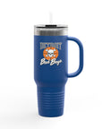 Bad Boys Detroit 40oz Tumbler | Stanley Style Cup | Detroit Basketball Tumbler | Retro Basketball Mug | Insulated Travel Mug | Pistons Cup
