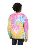 Dancing Rainbow Bears Sweatshirt | Light Blue Tie-Dye Crewneck