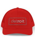 Detroit Hat Embroidered | Red White Detroit Cap | Lowercase Detroit Hat | Detroit Hockey Colors Hat | Minimalist Snapback | Trucker Hat