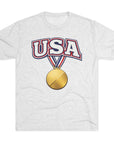USA Medal Graphic Tee | Patriotic Sports Shirt, 4th of July Apparel