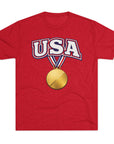 USA Medal Graphic Tee | Patriotic Sports Shirt, 4th of July Apparel