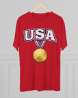 USA Medal Graphic Tee | Patriotic Sports Shirt, 4th of July Apparel
