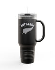 Aotearoa 40oz Travel Mug | Stanley Style Tumbler | New Zealand Insulated Mug | Silver Fern Cup | Kiwi Travel Cup | Large Handle Tumbler