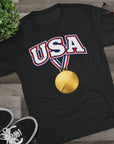 USA Medal Graphic Tee | Patriotic Sports Shirt, 4th of July Apparel