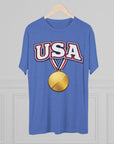 USA Medal Graphic Tee | Patriotic Sports Shirt, 4th of July Apparel