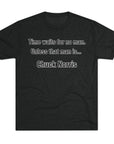 Time Waits for No One Except Chuck Norris Shirt | Funny Quote Tee | Retro Humor Shirt | Dad Joke Gift | Triblend buttery soft shirt