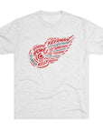 All-time Wings Names Vintage Sports Tee | Detroit Hockey Names Triblend Soft T-Shirt