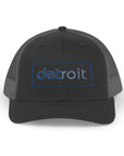 Detroit Embroidered Hat | Blue and Silver Cap | Detroit Football Hat | Minimalist Detroit Hat | Snapback Trucker Cap Gift