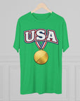 USA Medal Graphic Tee | Patriotic Sports Shirt, 4th of July Apparel