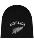 Aotearoa Baby Beanie | New Zealand Baby Hat | Kiwi Baby Hat | Silver Fern Baby Beanie | NZ Baby Gift | Newborn Beanie