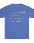 Detroit Tigers Surnames Stack Tee | Tettleton Deer Gibson Fielder T-Shirt | Triblend Comfy Soft Buttery Feel