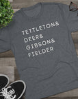 Detroit Tigers Surnames Stack Tee | Tettleton Deer Gibson Fielder T-Shirt | Triblend Comfy Soft Buttery Feel