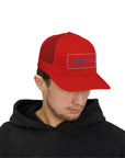 Detroit Hat Embroidered | Red Blue Detroit Cap | Lowercase Detroit Hat | Detroit Basketball Colors Hat | Minimalist Snapback | Trucker Hat