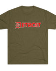 Detroit Triblend T-Shirt | Old English Detroit Tee | Super Soft Vintage Detroit Shirt | Premium Detroit Streetwear | Motor City Tee
