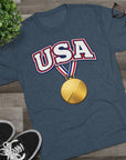 USA Medal Graphic Tee | Patriotic Sports Shirt, 4th of July Apparel