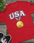 USA Medal Graphic Tee | Patriotic Sports Shirt, 4th of July Apparel
