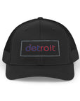 Detroit Hat Embroidered | Red Blue Detroit Cap | Lowercase Detroit Hat | Detroit Basketball Colors Hat | Minimalist Snapback | Trucker Hat