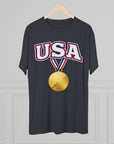 USA Medal Graphic Tee | Patriotic Sports Shirt, 4th of July Apparel