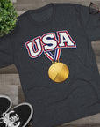 USA Medal Graphic Tee | Patriotic Sports Shirt, 4th of July Apparel