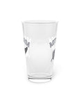 Aotearoa Glass 16oz | Silver Fern Glass Cup | New Zealand Drinking Glass | Kiwi Glass | NZ Pride Glass | Beer Glass Gift