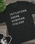 Detroit Tigers Surnames Stack Tee | Tettleton Deer Gibson Fielder T-Shirt | Triblend Comfy Soft Buttery Feel