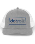 Detroit Embroidered Hat | Blue and Silver Cap | Detroit Football Hat | Minimalist Detroit Hat | Snapback Trucker Cap Gift