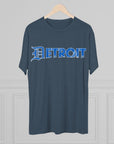 Copy of Detroit Blue & White Triblend T-Shirt | Old English Detroit Tee | Super Soft Vintage Detroit Shirt | Detroit Streetwear | Motor City Tee