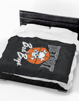 Detroit Bad Boys Skull Basketball Blanket | Velveteen Plush Blanket