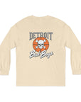 Detroit Bad Boys Skull Basketball Long Sleeve Shirt | Retro Hoop Graphic