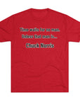Time Waits for No One Except Chuck Norris Shirt | Funny Quote Tee | Retro Humor Shirt | Dad Joke Gift | Triblend buttery soft shirt