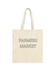 Farmers Market Cotton Canvas Tote Bag | Natural Market Shopper
