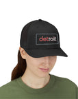 Detroit Hat Embroidered | Red White Detroit Cap | Lowercase Detroit Hat | Detroit Hockey Colors Hat | Minimalist Snapback | Trucker Hat