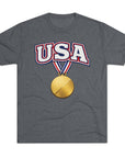 USA Medal Graphic Tee | Patriotic Sports Shirt, 4th of July Apparel