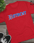 Copy of Detroit Blue & White Triblend T-Shirt | Old English Detroit Tee | Super Soft Vintage Detroit Shirt | Detroit Streetwear | Motor City Tee