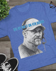 Copy of Detroit Lions Dan Campbell Unisex Tee Shirt, Football Fan Gift, Tri - Blend Crew Neck Top, 4th Down Play, Fearless Coach, NFL Apparel - Selden & Kingsley