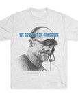 Copy of Detroit Lions Dan Campbell Unisex Tee Shirt, Football Fan Gift, Tri - Blend Crew Neck Top, 4th Down Play, Fearless Coach, NFL Apparel - Selden & Kingsley