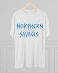 Detroit Lions Northern Savages Tri - Blend Tee - Dan Campbell Football Fan Apparel, Gift for Hard - Nosed Sports Enthusiasts, Crewneck Shirt, - Selden & Kingsley